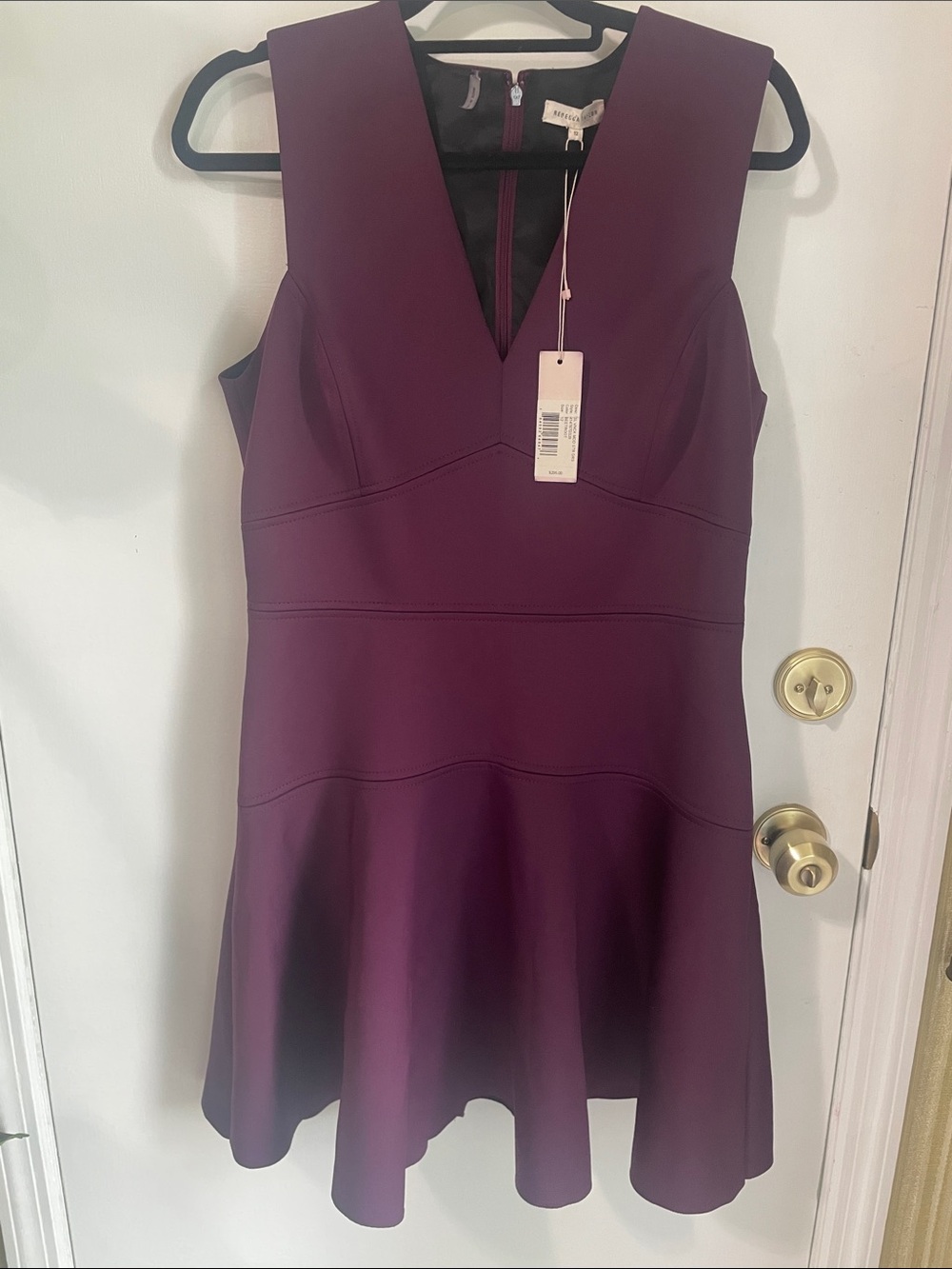 Rebecca Taylor Plum Sleeveless V-Neck Mini Dress